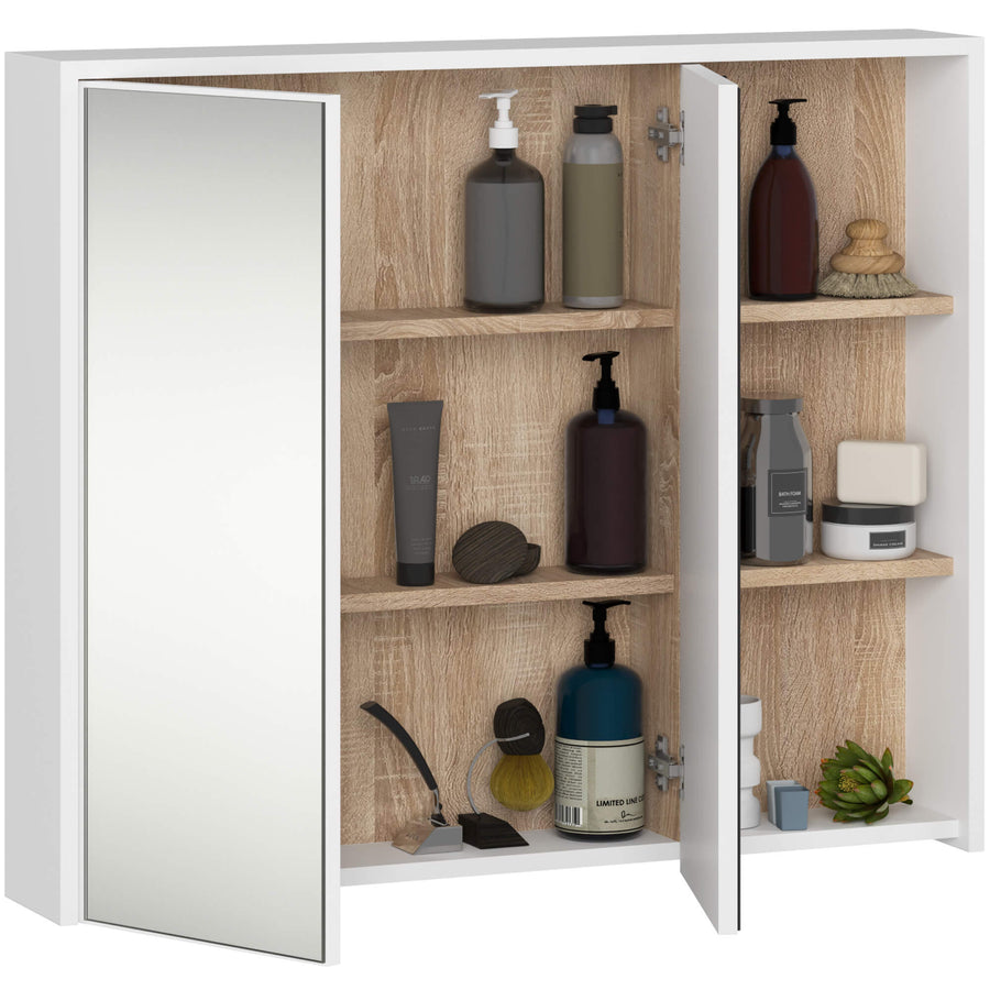 Badezimmerschrank– VAMI – Spiegelschrank mit modernem Design und praktischem Stauraum