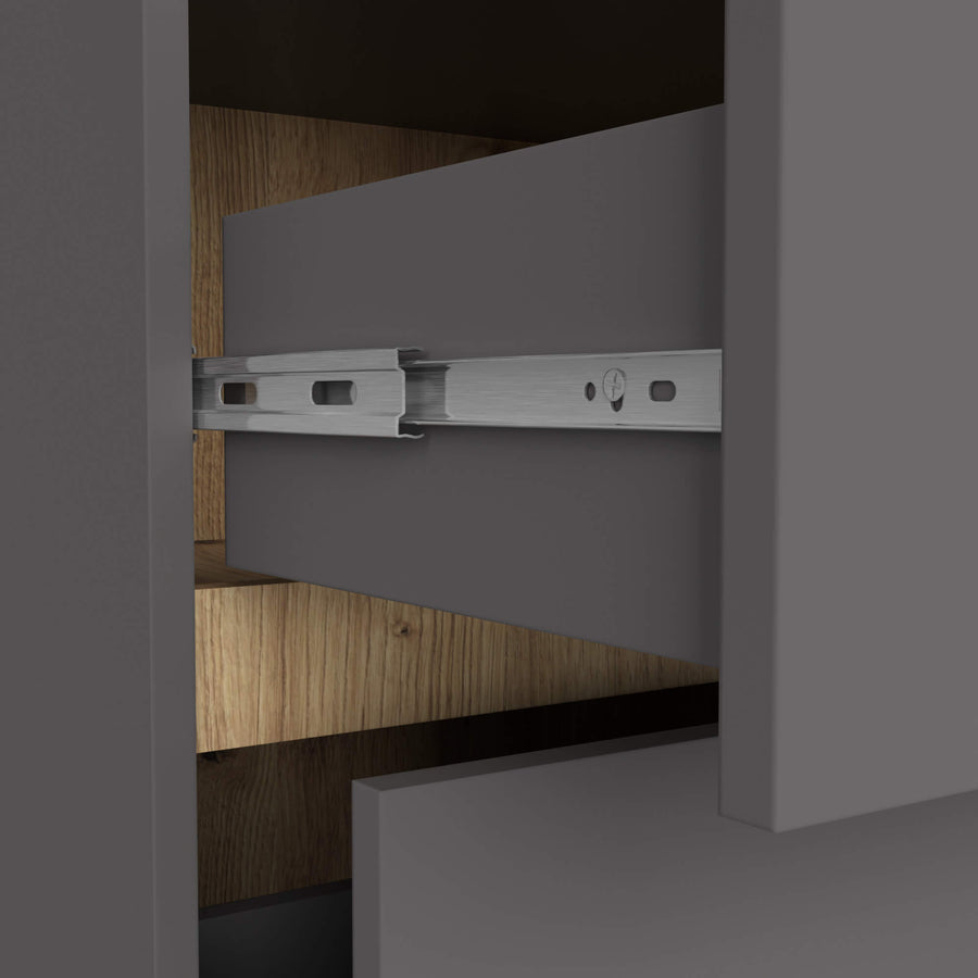 Badezimmerschrank– VAMI – Badschrank mit Ausschnitten für Waschbecken und modernem Stauraum