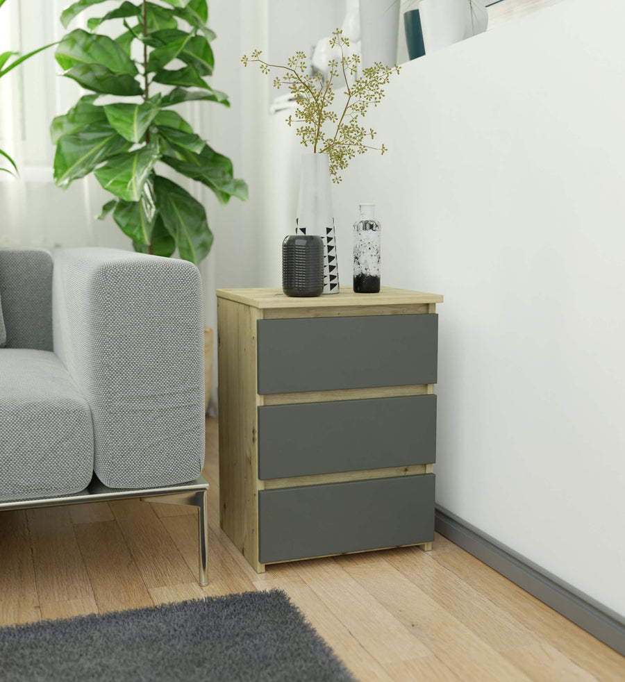 Nachttisch – CLP – Modern mit 3 Schubladen für Schlafzimmer