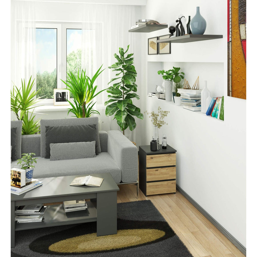 Nachttisch – CLP – Modern mit 3 Schubladen für Schlafzimmer