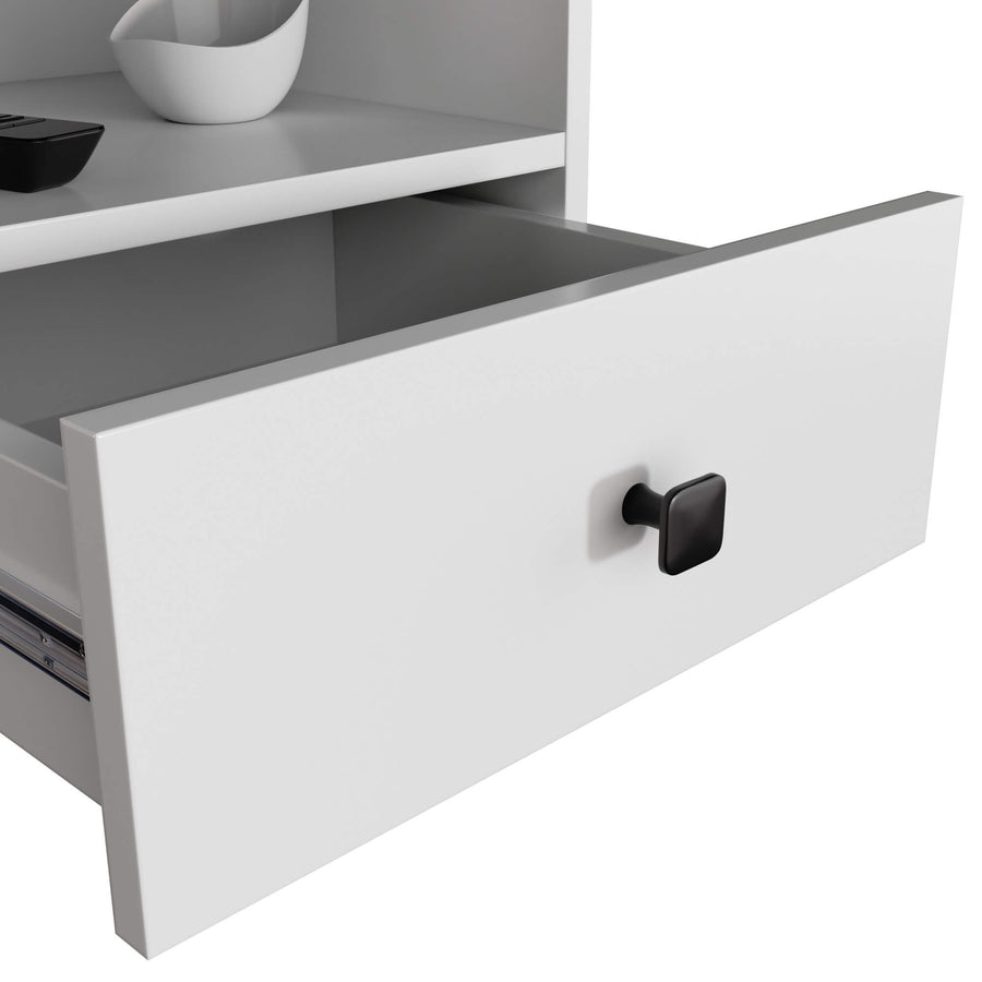 Nachttisch – MOBI – Moderner Beistellschrank mit Schublade und offenem Fach
