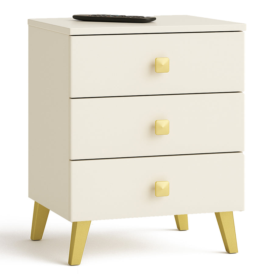 Nachttisch – MOBI – Moderner Beistellschrank mit drei Schubladen und elegantem Design