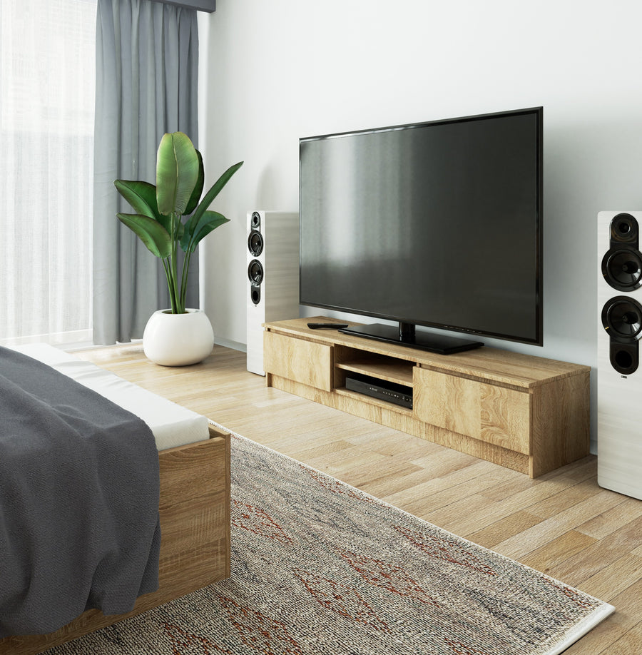TV-Lowboard – Modernes Lowboard mit 2 Türen und 2 Fächern