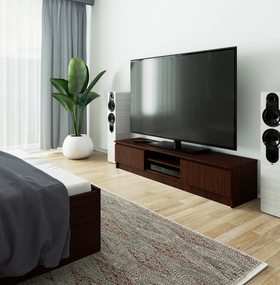 TV-Lowboard – Modernes Lowboard mit 2 Türen und 2 Fächern