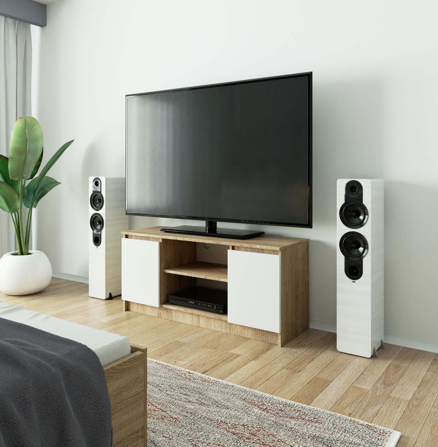 TV-Lowboard – Funktionale Medienaufbewahrung mit Klapptüren