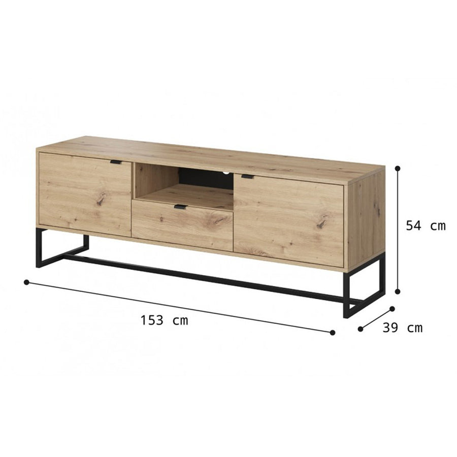 TV-Lowboard – AMBER – 180 cm, moderner Lowboard mit Holzoptik