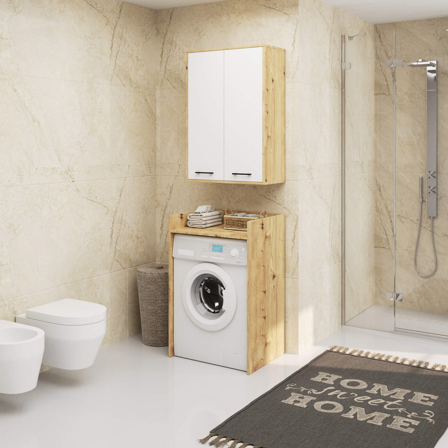 Badezimmerschrank – FIN – Platzsparender Badschrank mit viel Stauraum und modernem Look