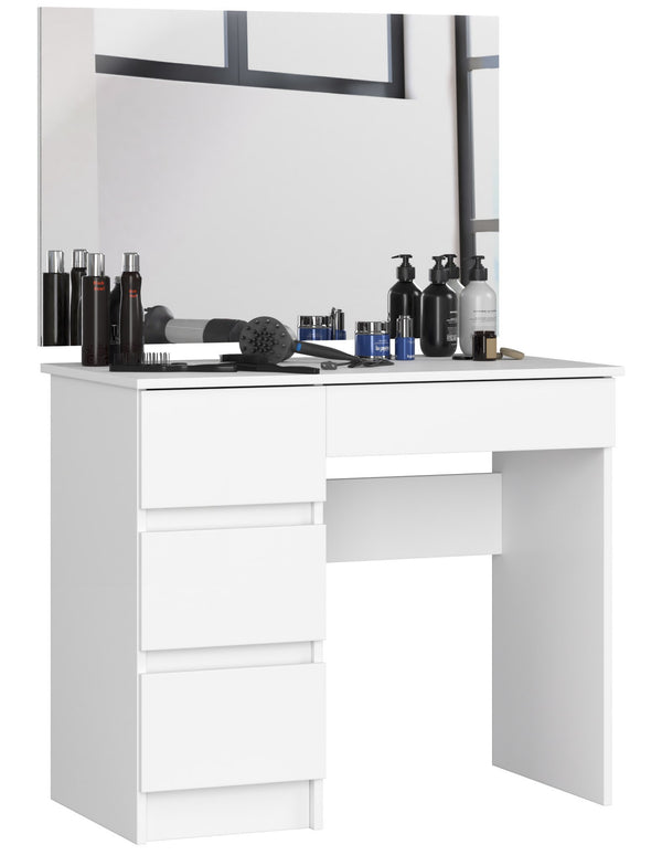 Schminktisch – Elegantes Design mit großem Spiegel und 4 Schubladen