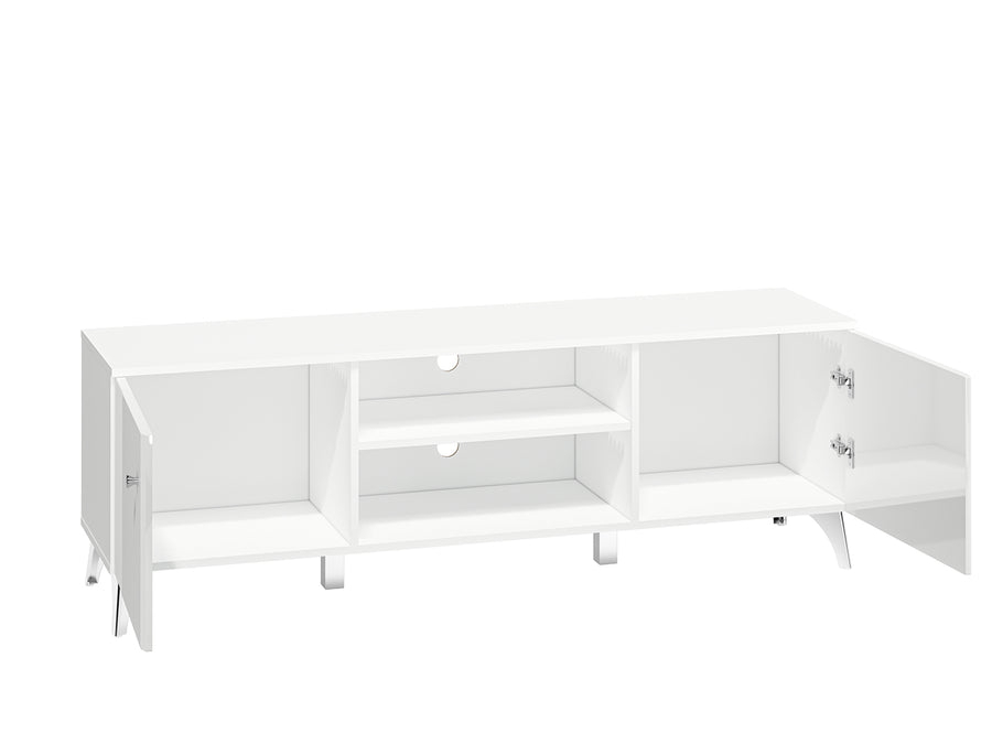 TV Lowboard – VILLA 06 – Weißer Hochglanz trifft elegante Linien