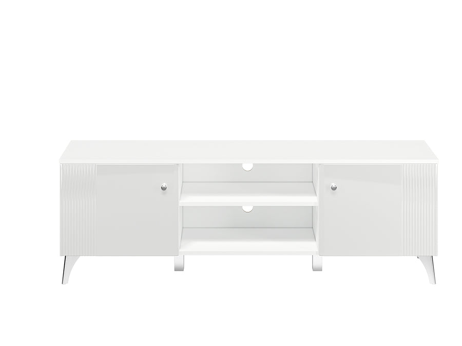 TV Lowboard – VILLA 06 – Weißer Hochglanz trifft elegante Linien