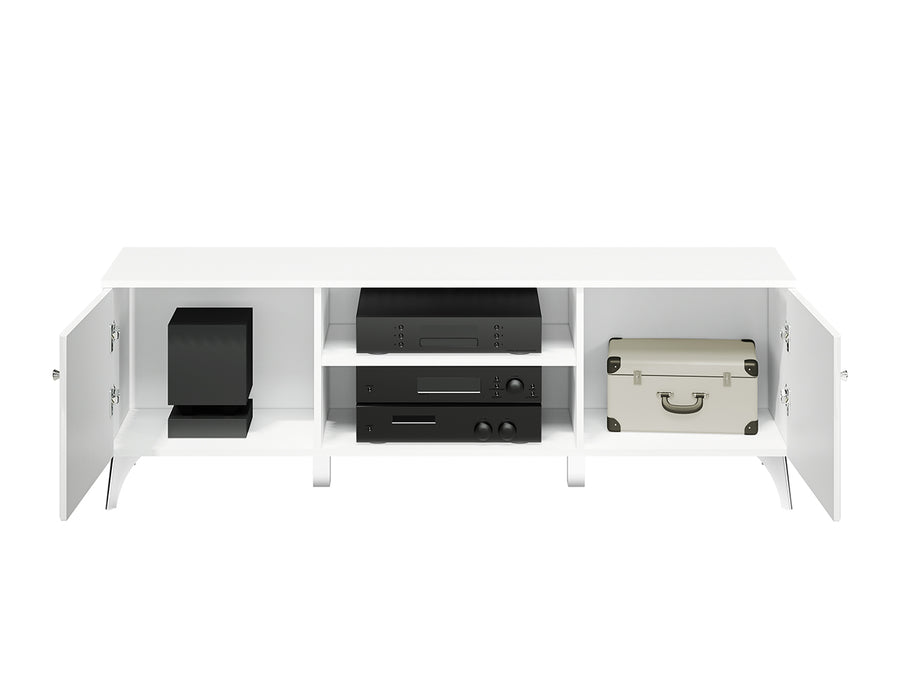 TV Lowboard – VILLA 06 – Weißer Hochglanz trifft elegante Linien