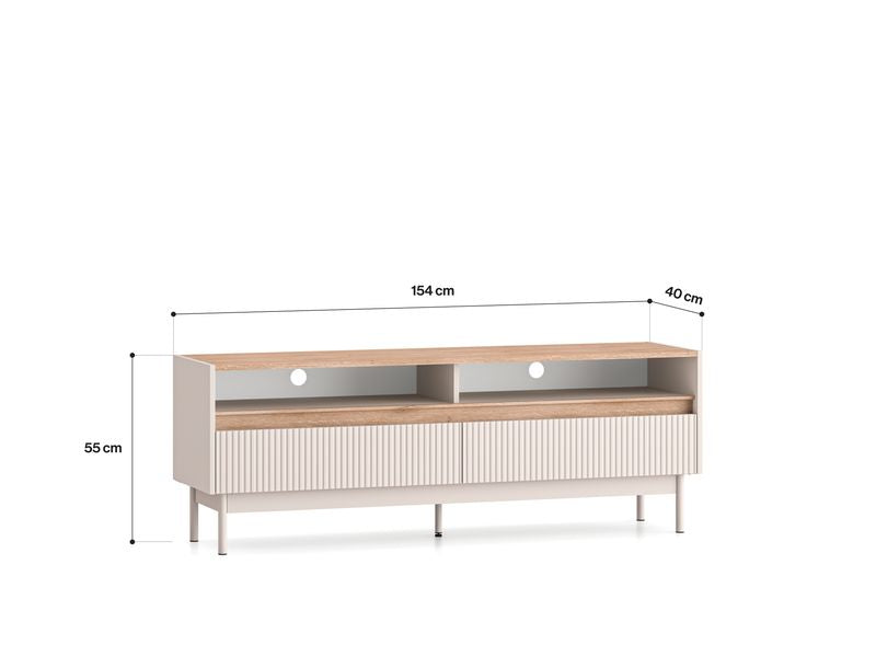 TV-Schrank – DUNEA 07 – Modernes Lowboard mit Schubladen und Holzoptik