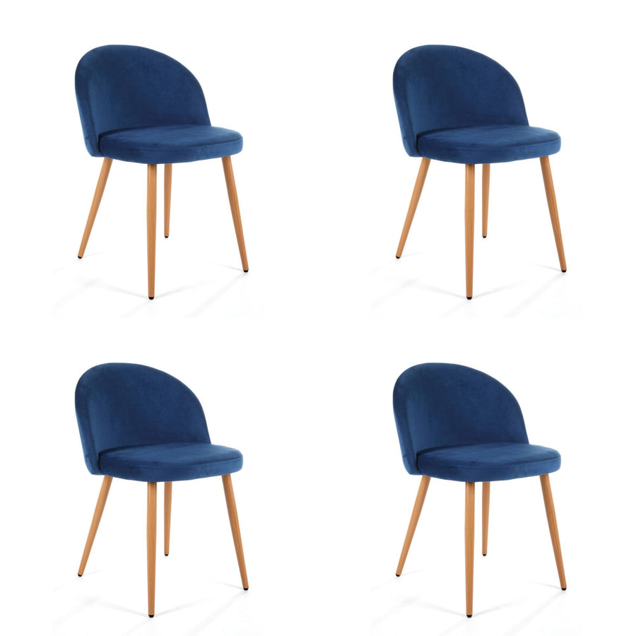 Stuhl Set – 4 Teile – Dunkelblau – Elegantes Design mit hohem Sitzkomfort