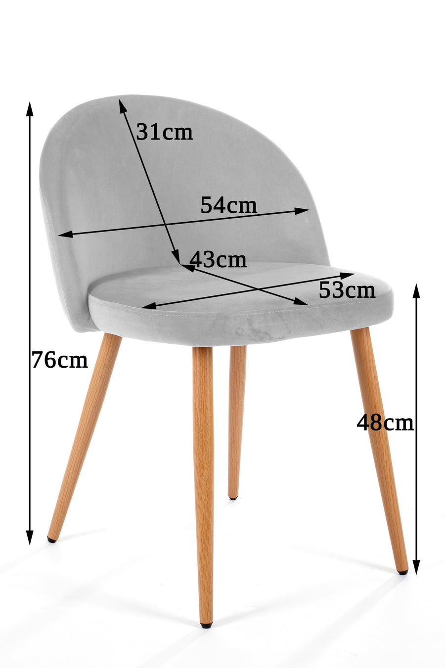 Stuhl Set – 4 Teile – Dunkelblau – Elegantes Design mit hohem Sitzkomfort