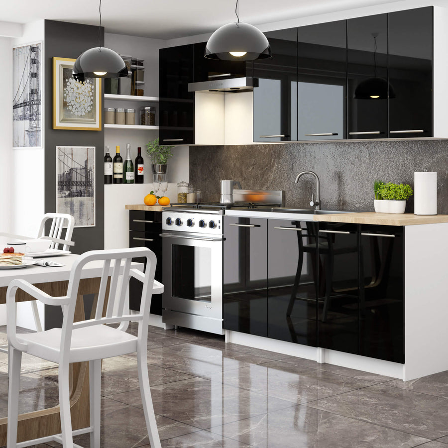 Hängeschrank – OLIWIA – W30, Hochglanz-Optik für ein luxuriöses Küchenambiente