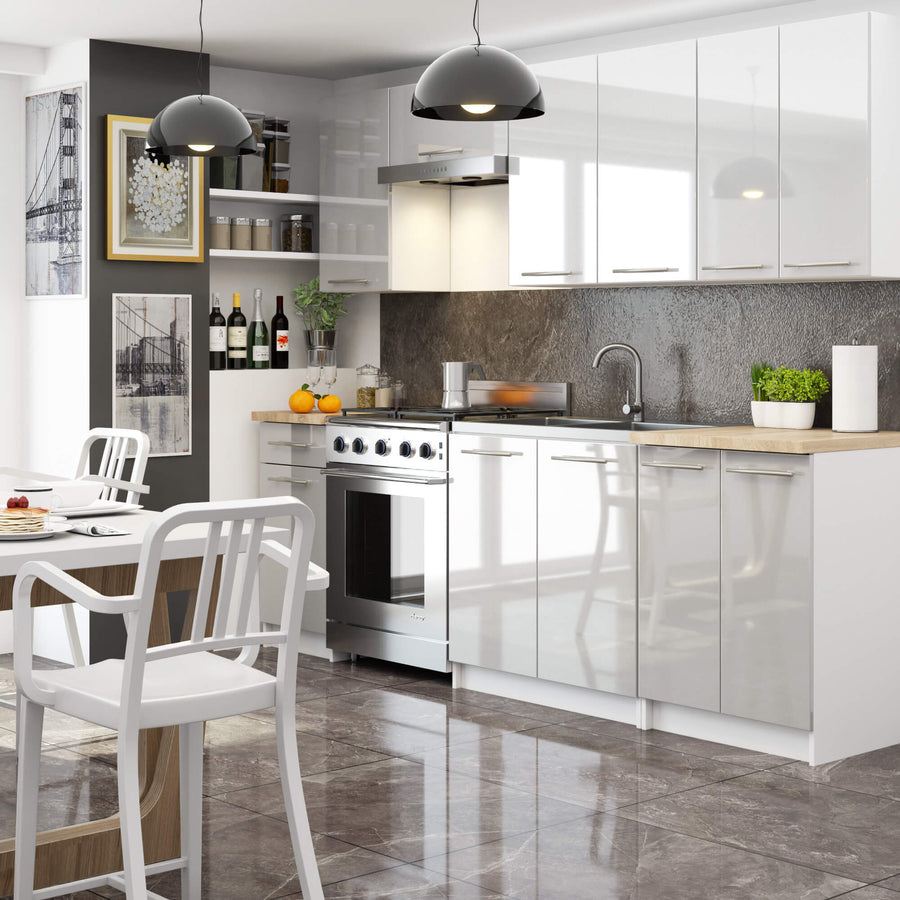 Hängeschrank – OLIWIA – W30, Hochglanz-Optik für ein luxuriöses Küchenambiente