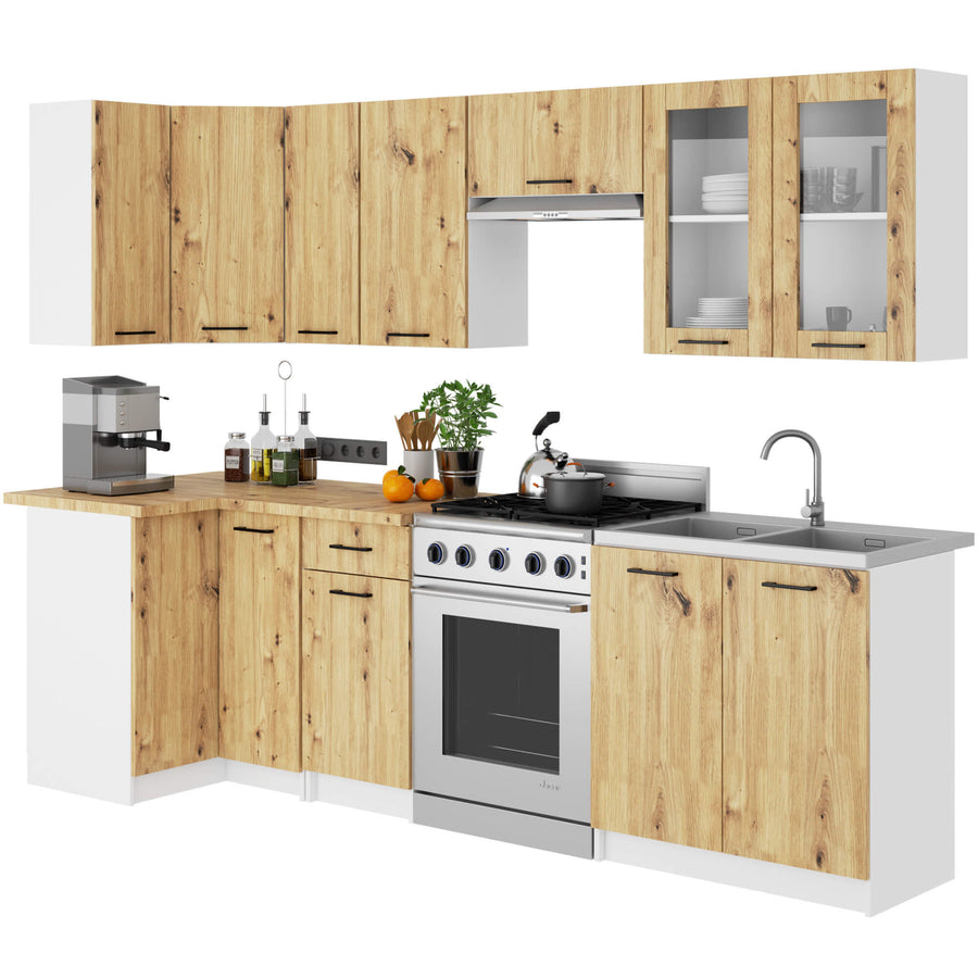 Hängeschrank Vitrine W80 – OLIWIA – Elegante Glaslösung für moderne Küchenräume