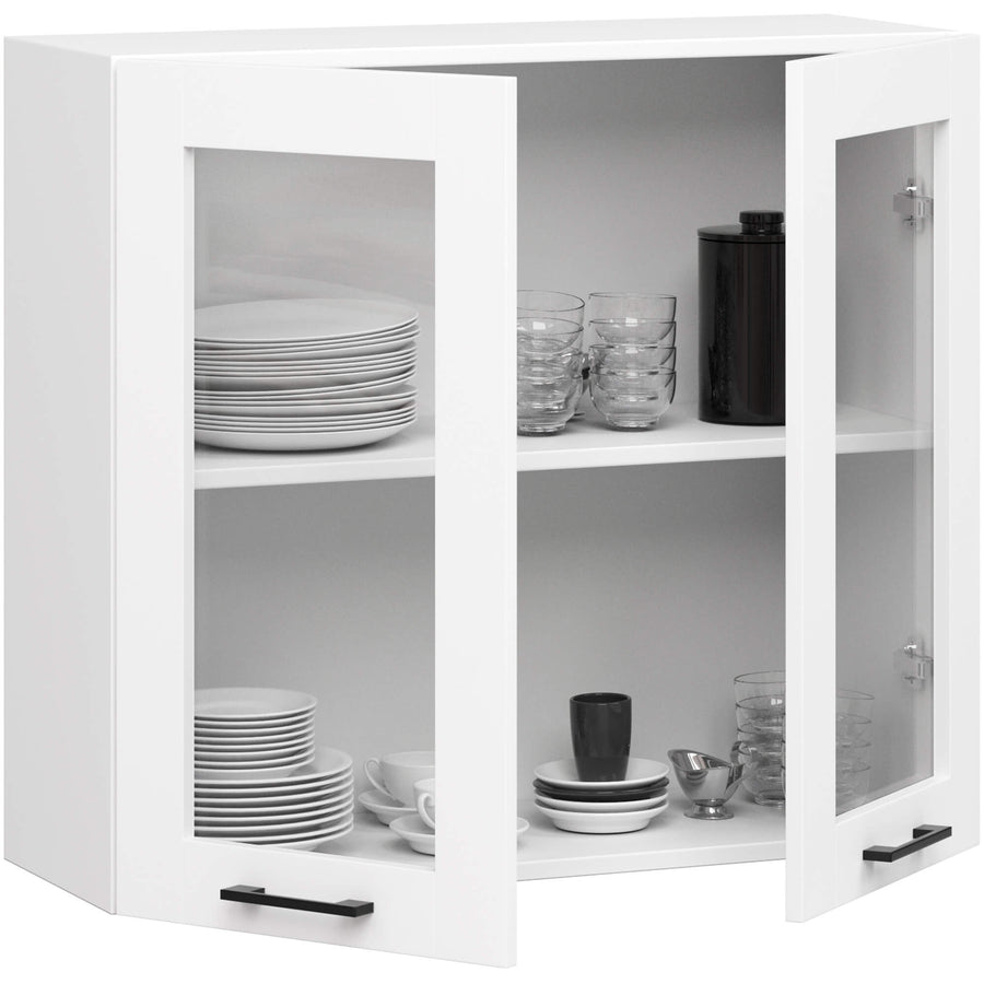 Hängeschrank Vitrine W80 – OLIWIA – Elegante Glaslösung für moderne Küchenräume