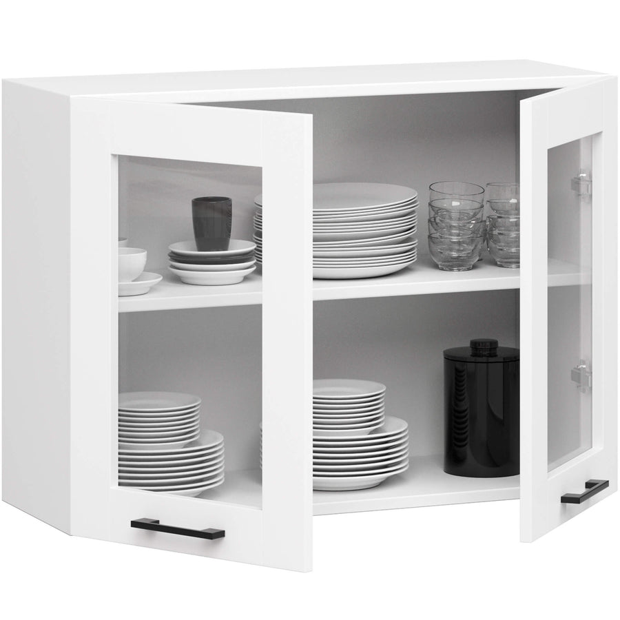 Hängeschrank Vitrine W80 – OLIWIA – Elegante Glasfront für stilvolle Küchenräume