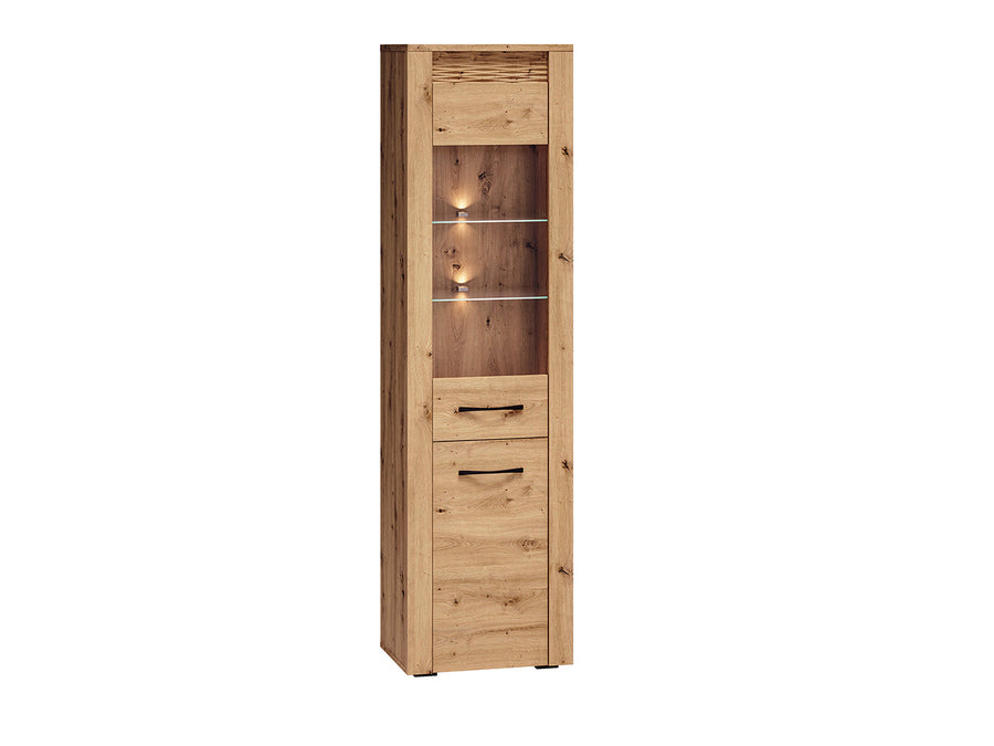 Vitrine – ARTIS 03 – Elegante Vitrine mit Holzoptik