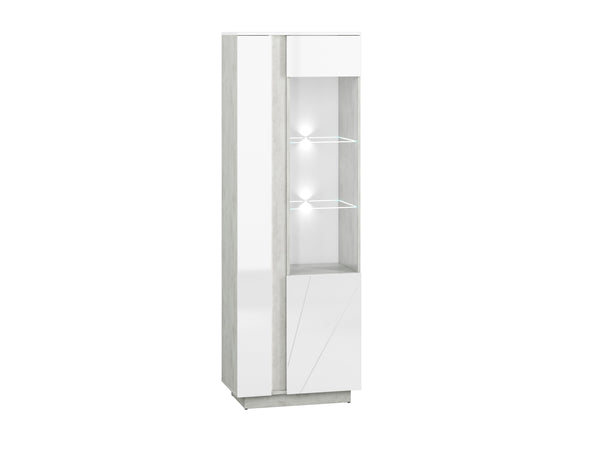 LUMENS 03 P Vitrine Moderne Glasvitrine mit Hochglanzfront und LED-Option