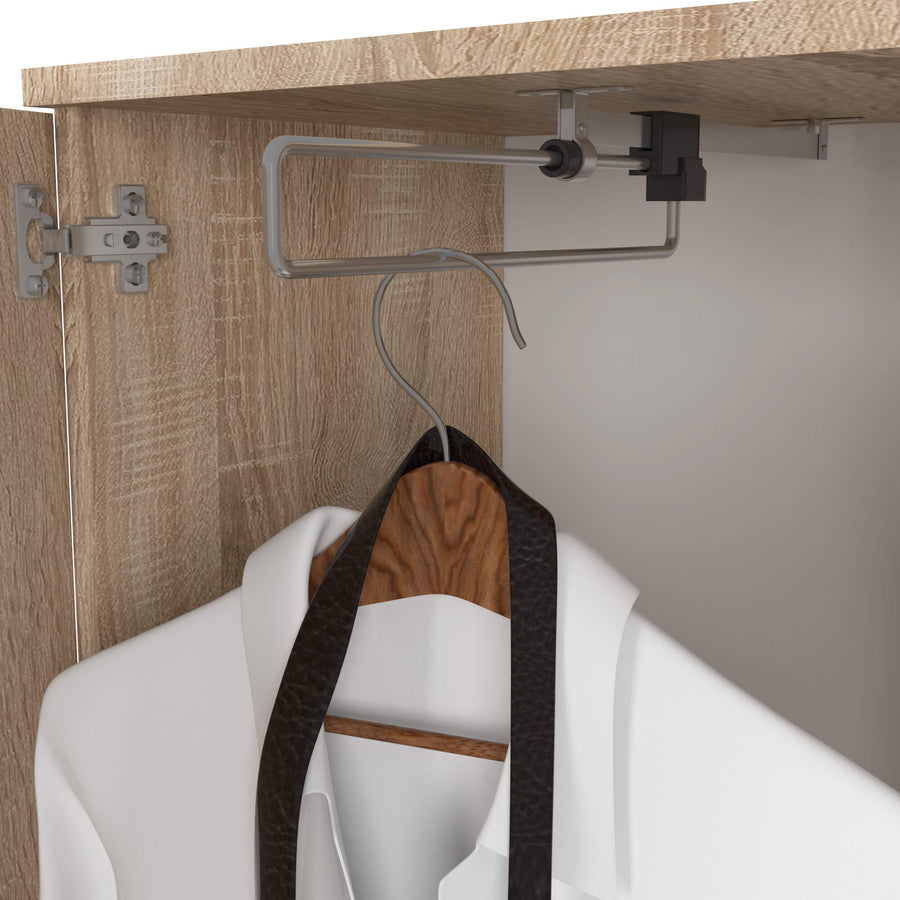 Garderobe – ENTRO – Garderobenschrank mit Spiegel, 3 Türen und Schublade