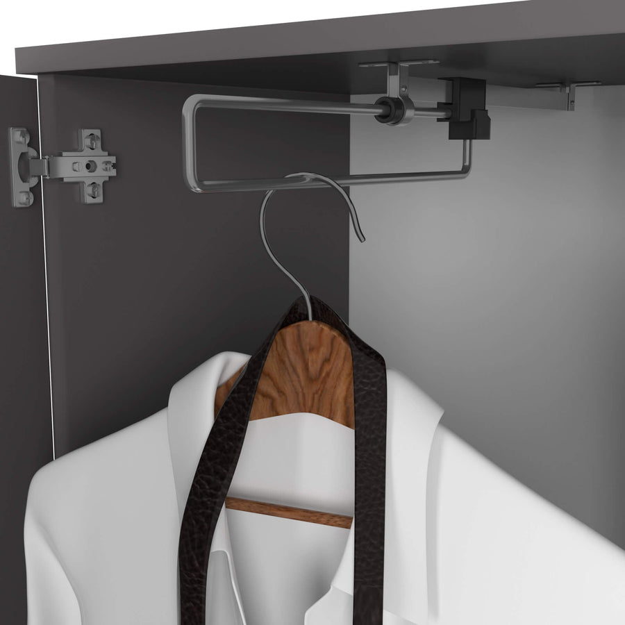 Garderobe – ENTRO – Garderobenschrank mit Spiegel, 3 Türen und Schublade