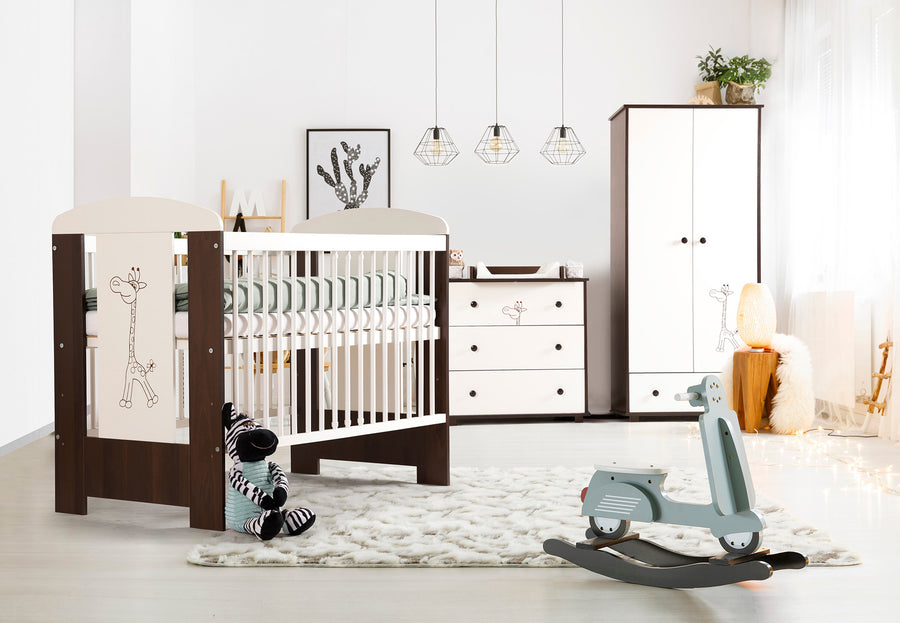 Kinderbett – GIRAFEE – Verspieltes Babybett mit Giraffenmotiv