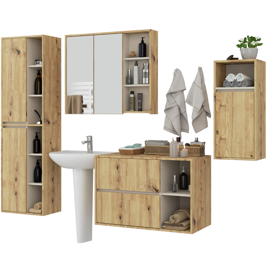Badezimmer Set – VAMI – Stilvolle Komplettlösung mit viel Stauraum