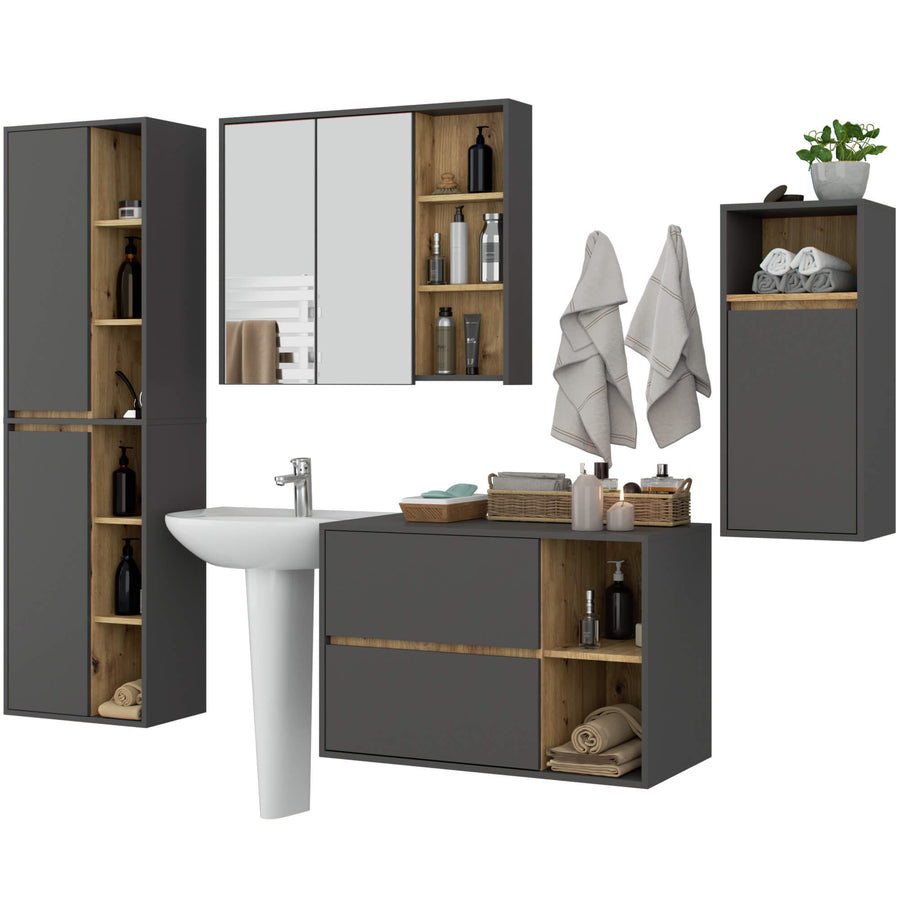 Badezimmer Set – VAMI – Stilvolle Komplettlösung mit viel Stauraum