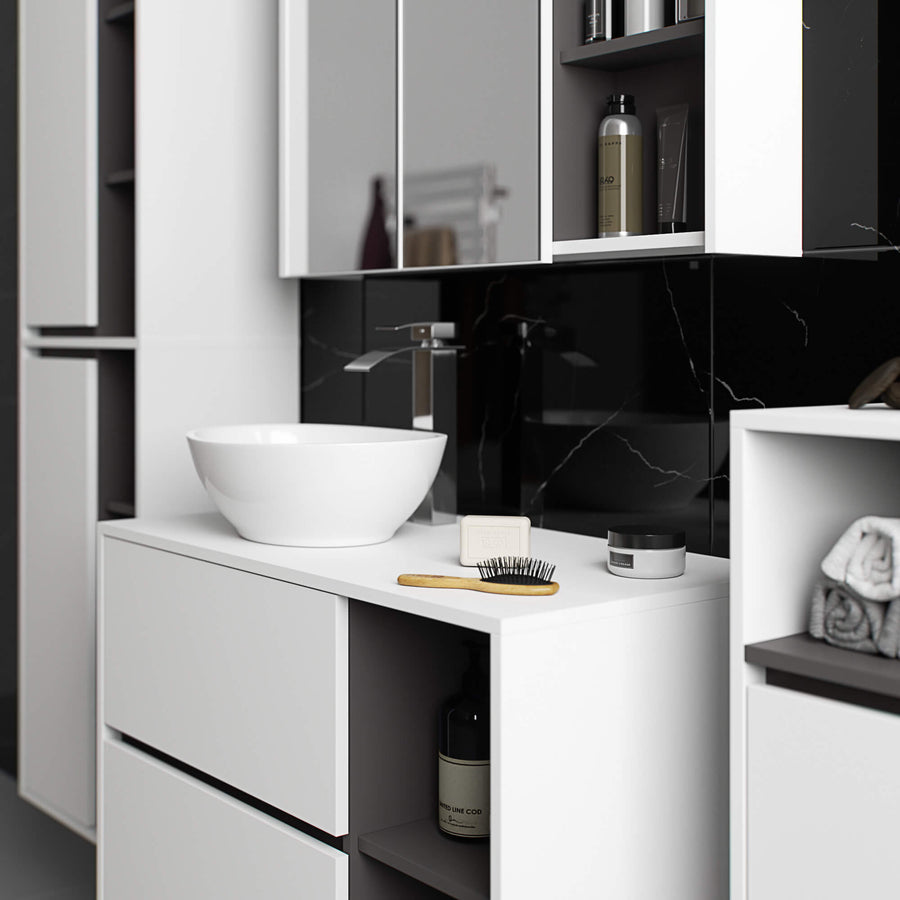 Badezimmer Set – 4 Teile – VAMI – Modernes Hängeset mit stilvollem Stauraum