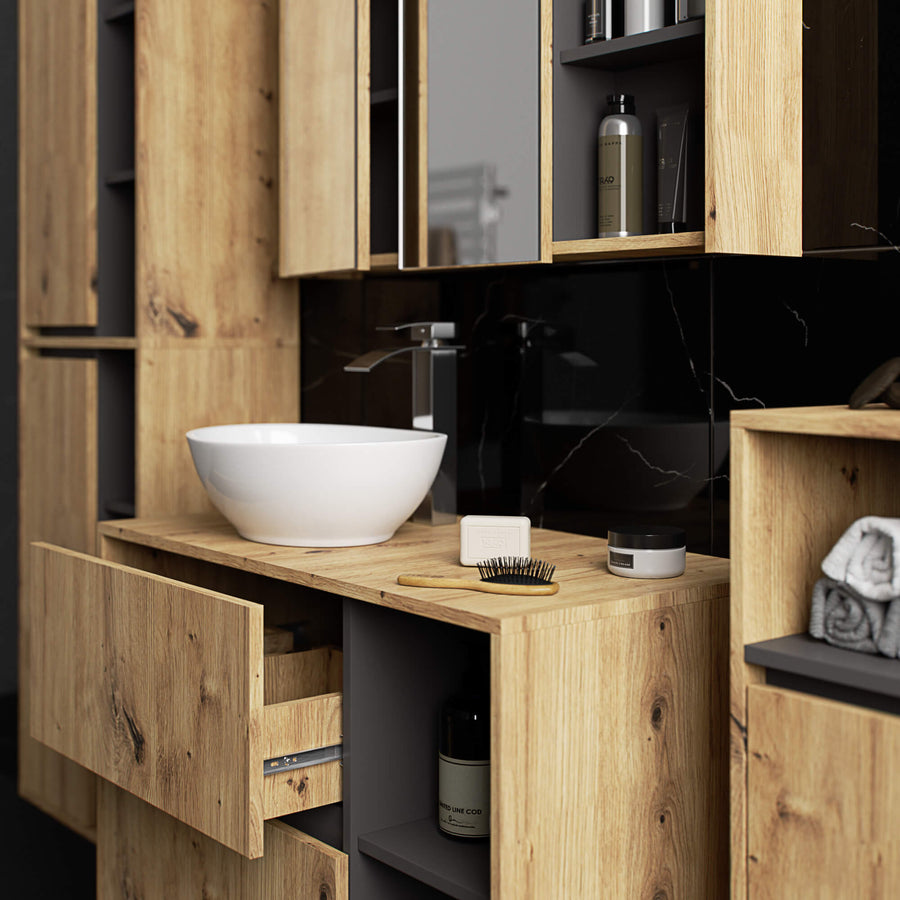 Badezimmer Set – 4 Teile – VAMI – Modernes Hängeset mit stilvollem Stauraum