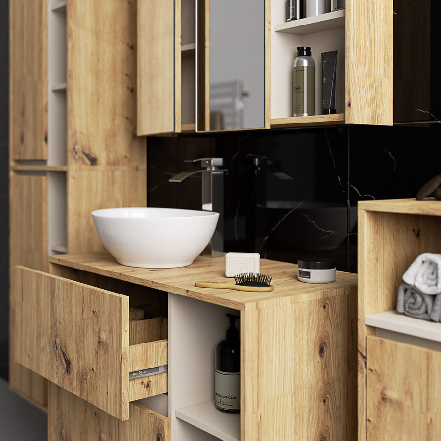 Badezimmer Set – 4 Teile – VAMI – Modernes Hängeset mit stilvollem Stauraum