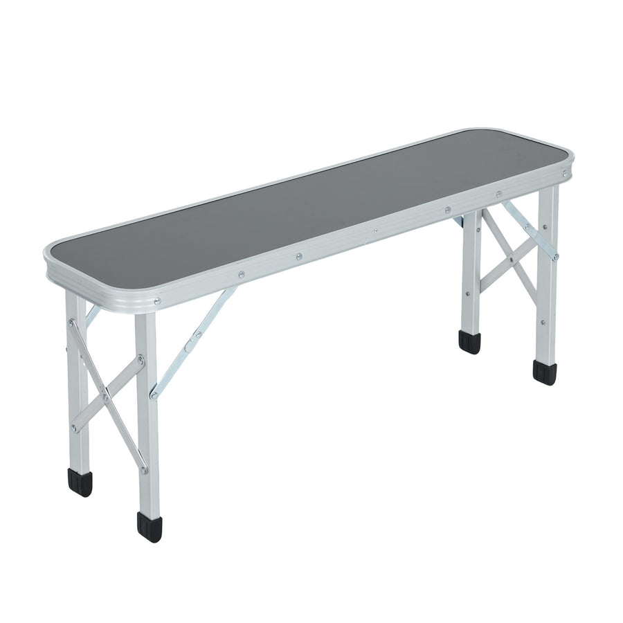 Campingmöbel Set – ROI – Klappbarer Campingtisch mit 2 Sitzbänken für Outdoor und Reisen