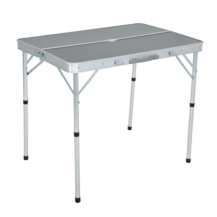 Campingmöbel Set – ROI – Klappbarer Campingtisch mit 2 Sitzbänken für Outdoor und Reisen